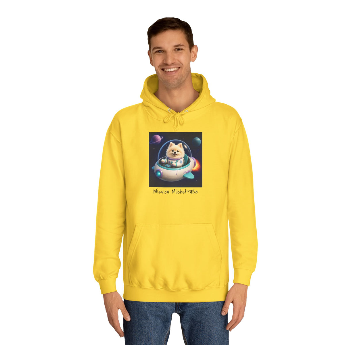 Personalisierter Unisex Hoodie mit Haustier – Spaceship
