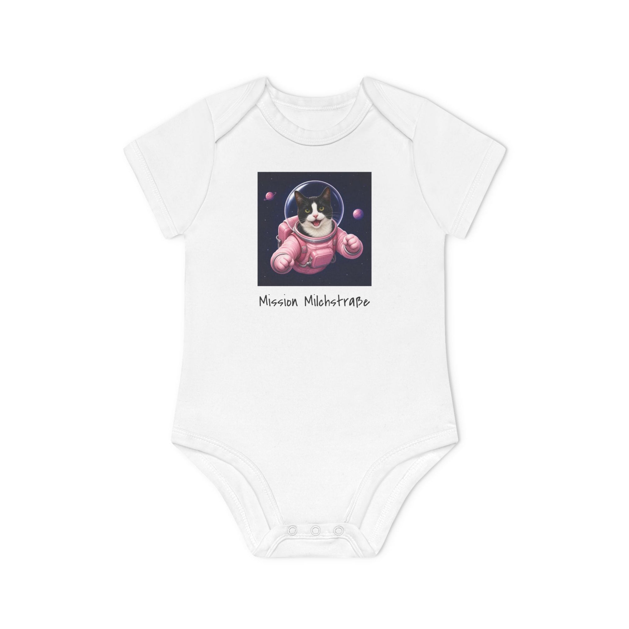 Personalisierter Baby-Body kurzarm Bio Baumwolle – Astronaut