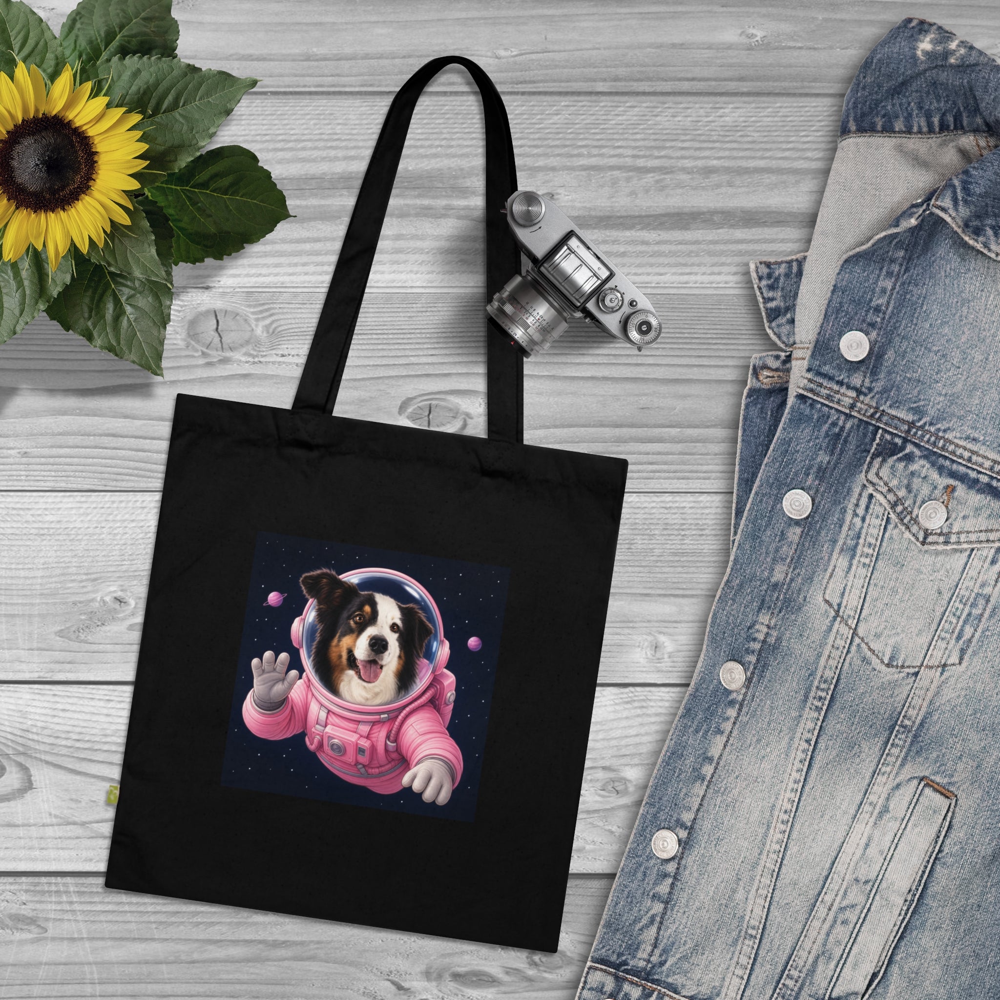 Personalisierte Baumwolltasche mit Haustier – Astronaut