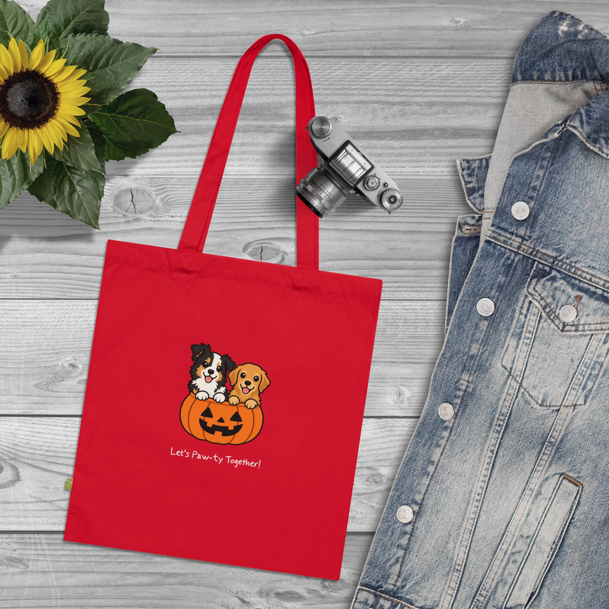 Personalisierte Baumwolltasche mit Haustier – Halloween Pet