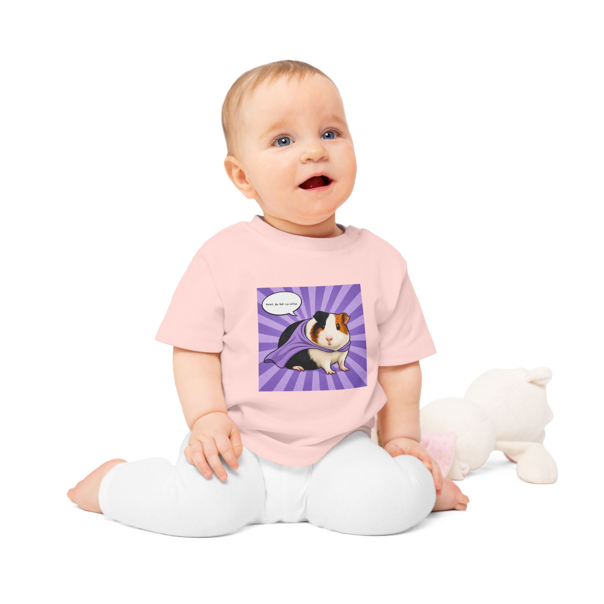 Personalisiertes Baby T-Shirt mit Haustier – Hero