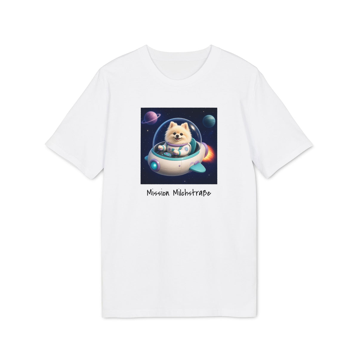 Personalisiertes Unisex T-Shirt mit Haustier – Spaceship