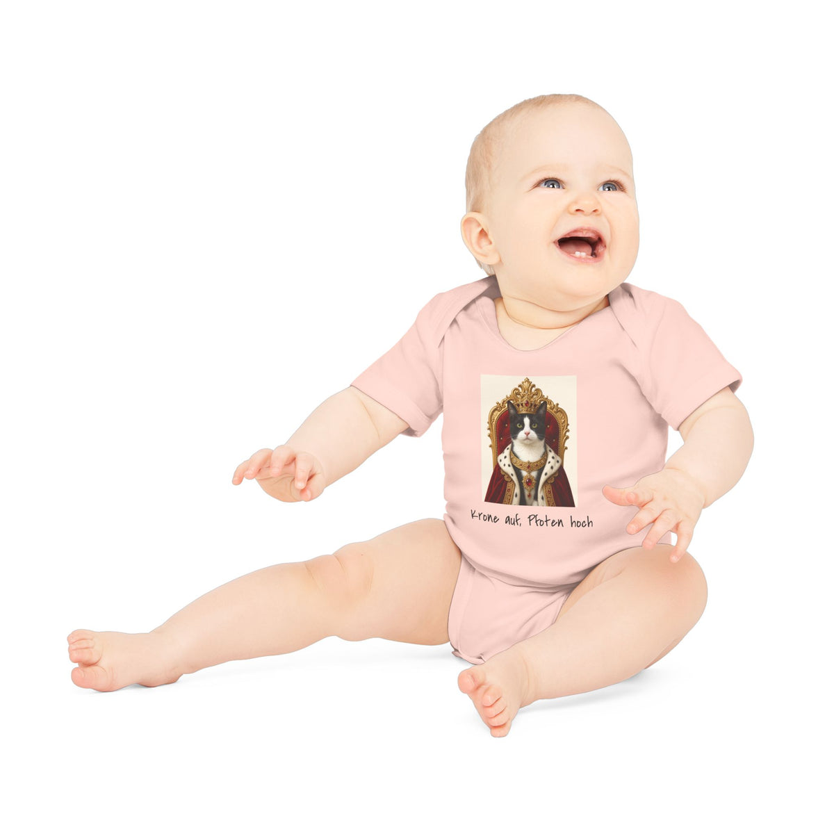 Personalisierter Baby-Body kurzarm Bio Baumwolle – Pet Kingdom