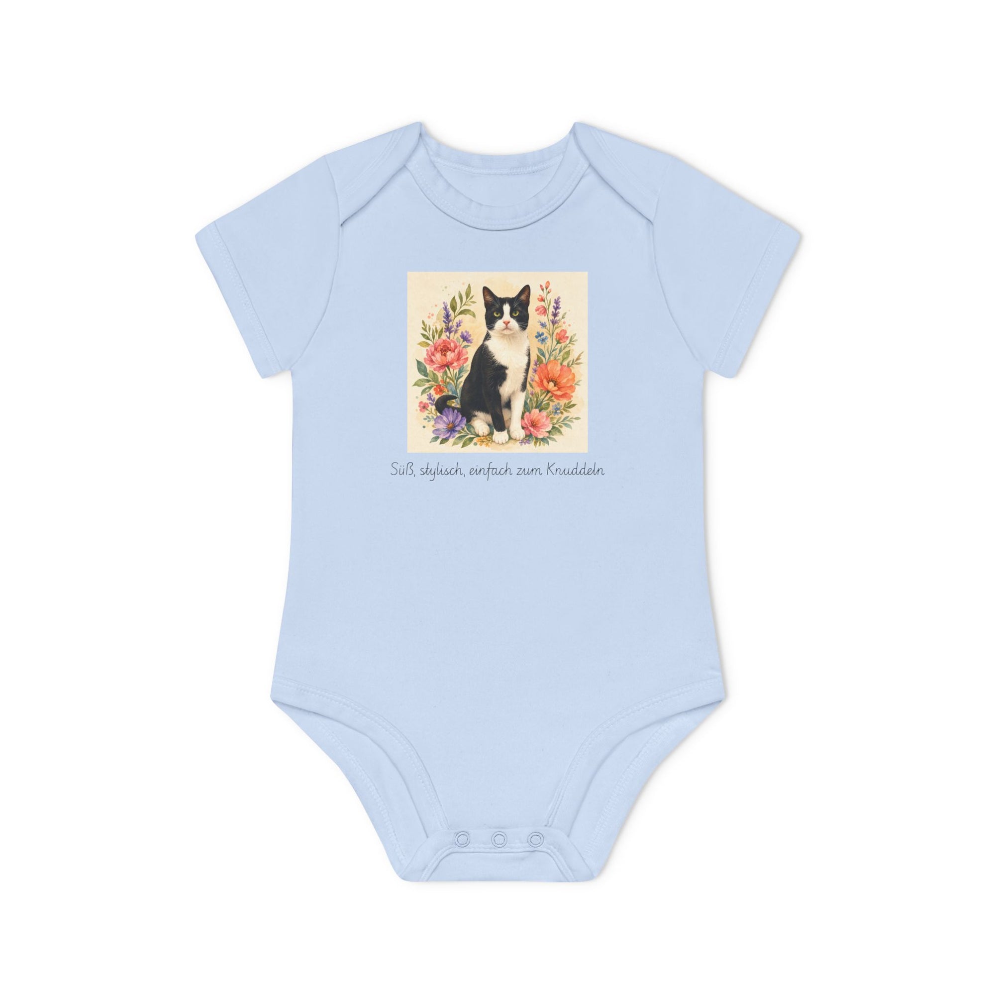 Personalisierter Baby-Body kurzarm Bio Baumwolle – Flora & Fauna
