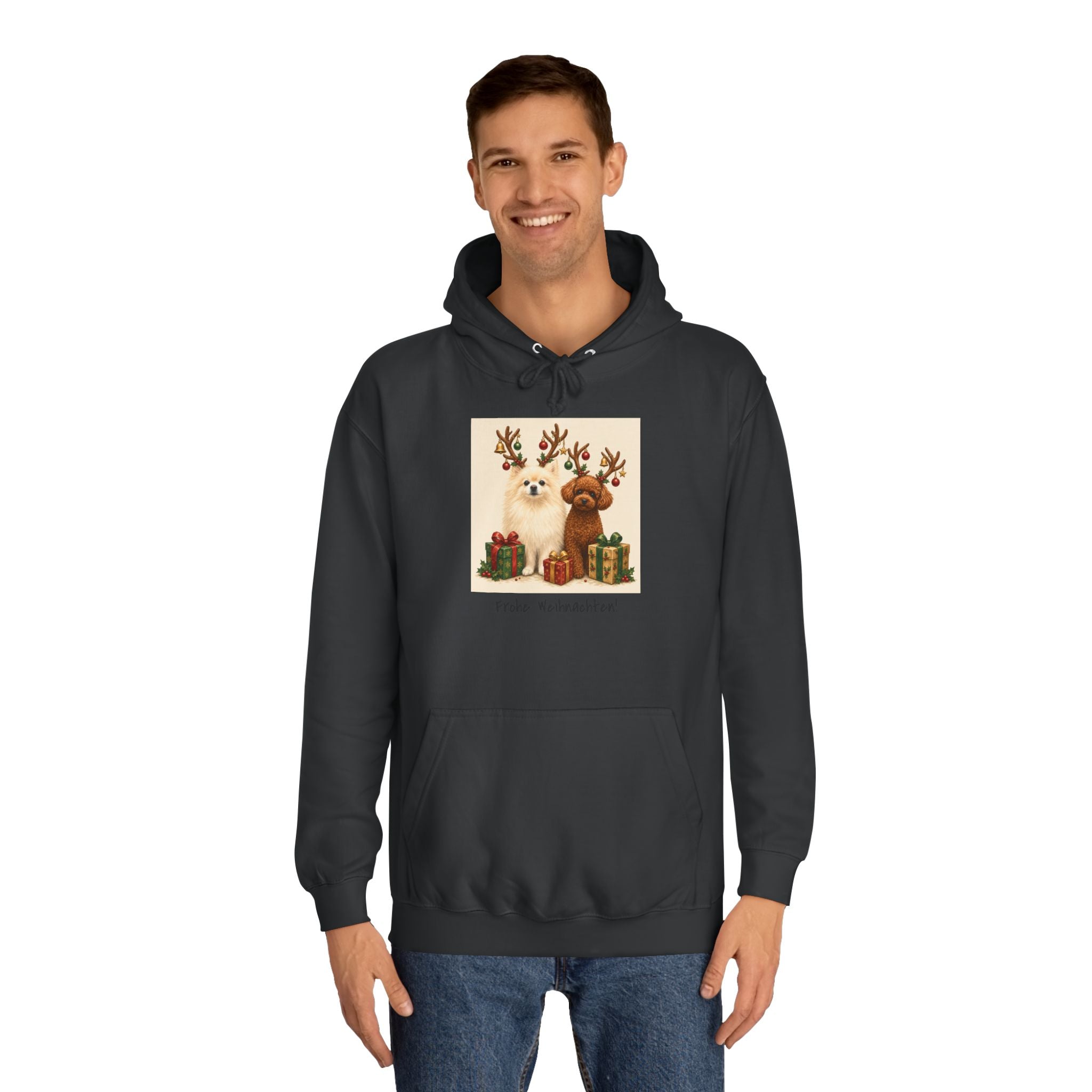 Personalisierter Unisex Hoodie mit Haustier – Frohe Weihnachten